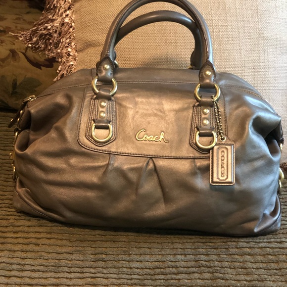 Coach Handbags - Coach Ashley Bronze Satchel